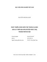 phát triển chăn nuôi tập trung xa khu  dân cư trên địa bàn huyện phúc thọ,  thành phố hà nội 