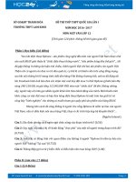 Đề thi thử THPT Quốc gia môn Ngữ văn năm 2017  Trường THPT Lam Kinh