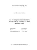 nâng cao kết quả hoạt động thanh tra  xây dựng trên địa bàn huyện thanh trì  thành phố hà nội 