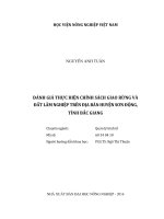 đánh giá thực hiện chính sách giao rừng và  đất lâm nghiệp trên địa bàn huyện sơn động,  tỉnh bắc giang 