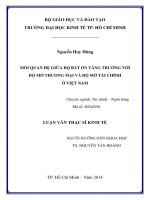 Mối quan hệ giữa độ bất ổn tăng trưởng với độ mở tài chính ở việt nam 