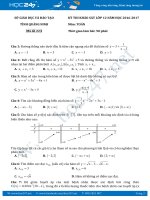 Đề thi thử THPT QG 2017 môn Toán Sở GDĐT Quảng Ninh lần 1 có đáp án