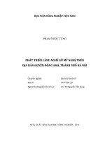 phát triển làng nghề gỗ mỹ nghệ trên  địa bàn huyện đông anh, thành phố hà nội 