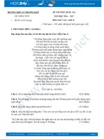 Đề thi thử THPT Quốc gia môn Ngữ văn năm 2017  Trường THPT Lý Thường Kiệt