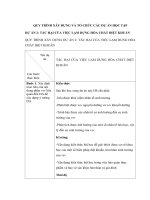 QUY TRÌNH XÂY DỰNG VÀ TỔ CHỨC CÁC DỰ ÁN HỌC TẬP DỰ ÁN 2: TÁC HẠI CỦA VIỆC LẠM DỤNG HÓA CHẤT DIỆT KHUẨN