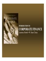 Introduction to corporate finance  booth cleary