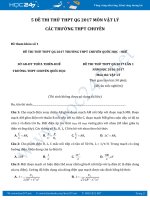 Bộ 5 Đề thi thử THPT QG 2017 lần 1 môn Vật Lý các THPT chuyên có đáp án