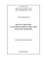 Quản lý nhà nước về an sinh xã hội từ thực tiễn quận ngũ hành sơn