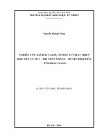 Nghiên cứu giá đất thực hiện dự án đầu tư phát triển khu dân cư số 3 – thị trấn thắng – huyện hiệp hòa – tỉnh bắc giang 