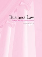 Business law 14th the ethical global and commerce environment  mallor 