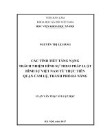 Các tình tiết tăng nặng trách nhiệm hình sự theo pháp luật hình sự Việt Nam từ thực tiễn quận Cẩm Lệ, thành phố Đà Nẵng