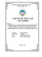 Nghiên cứu sự hài lòng của khách hàng đối với dịch vụ Đào tạo nhân sự Xuất nhập khẩu của Công ty Cổ phần Kiến Tập