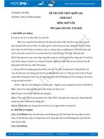 Đề thi THPT Quốc gia môn Ngữ văn năm 2017  Trường Lê Hồng Phong