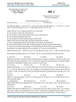 5 đề giải chi tiết luyện thi THPT môn vật lý