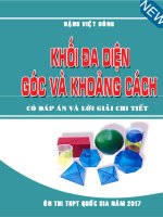 Trắc nghiệm khối đa diện, góc và khoảng cách (có đáp án lời giải chi tiết), đặng việt đông