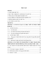 LUẬN VĂN: PHÁT TRIỂN KINH TẾ THÀNH PHỐ HẠ LONG, TỈNH  QUẢNG NINH GIAI ĐOẠN 2005  2014