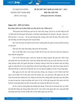 Đề thi thử THPT Quốc gia 2017 môn Ngữ văn  Trường THPT Thanh Miện