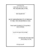 Quyết định hình phạt tù có thời hạn từ thực tiễn thành phố đà nẵng 