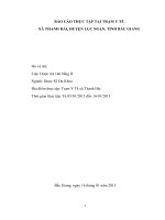 BÁO CÁO THỰC TẬP TẠI TRẠM Y TẾ XÃ THANH HẢI, HUYỆN LỤC NGẠN TỈNH BẮC GIANG