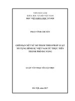 Giới hạn xét xử sơ thẩm theo pháp luật tố tụng hình sự việt nam từ thực tiễn thành phố đà nẵng
