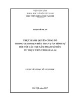 Thực hành quyền công tố trong giai đoạn điều tra vụ án hình sự đối với các tội xâm phạm sở hữu từ thực tiễn tỉnh Gia Lai