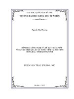 Đánh giá công nghệ và đề xuất giải pháp nâng cao hiệu quả xử lý nước thải tại mỏ than đông bắc, tỉnh quảng ninh 