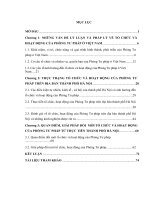 Luận văn tổ chức và hoạt động của phòng tư pháp từ thực tiễn thành phố hà nội 