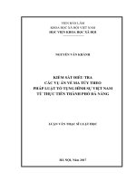 Kiểm sát điều tra các vụ án về ma túy theo pháp luật tố tụng hình sự việt nam từ thực tiễn thành phố đà nẵng