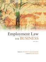 Employment law for business 6th alexander 