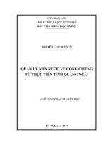 Quản lý nhà nước về công chứng từ thực tiễn tỉnh quảng ngãi