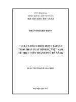 Tội lừa đảo chiếm đoạt tài sản theo pháp luật hình sự việt nam từ thực tiễn thành phố đà nẵng 