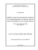 LUẬN VĂN THẠC SĨ SINH HỌC: NGHIÊN CỨU KHẢ NĂNG SINH TRƢỞNG VÀ SINH SẢN  CỦA GÀ ROSS 308 THẾ HỆ 1 (34A, 34B, 34C, 34D) TẠI  TRUNG TÂM NGHIÊN CỨU GIA CẦM THỤY PHƢƠNG