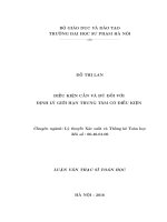 Luận văn thạc sĩ toán học: ĐIều kiện cần và đủ đối với định lý giới hạn trung tâm có điều kiện
