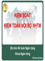 Quy trình Kiểm soát nội bộ Ngân hàng Thương mại