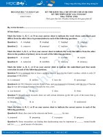 Bộ 3 đề thi thử THPT QG môn Tiếng Anh năm 2017 có đáp án