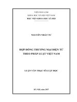 Hợp đồng thương mại điện tử theo pháp luật việt nam 