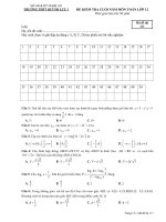 Bộ đề thi học kì 2 môn Toán lớp 12 trường THPT Quỳnh Lưu 1, Nghệ An năm học 2016  2017 