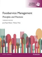 Foodservice management principles and practices 13th global edition palacio theis