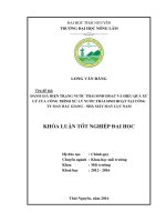 Đánh giá hiện trạng nước thải sinh hoạt và hiệu quả xử lý của công trình xử lý nước thải sinh hoạt tại công ty may bắc giang   nhà máy may lục nam 