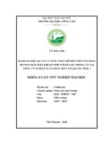 Đánh giá hiệu quả xử lý nước thải chế biến thủy sản bằng phương pháp hiếu khí kết hợp với bãi lọc trồng cây tại công ty cổ phần xuất khẩu thủy sản quảng ninh 2 