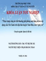 Thực trạng công tác bồi thường giải phóng mặt bằng dự án xây dựng cầu Yên Xuân trên địa bàn huyện Nam Đàn, tỉnh Nghệ An