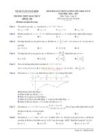 Đề thi giữa học kì 2 môn Toán lớp 12 trường THPT Giao Thủy, Nam Định năm học 2016  2017 