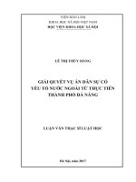 Giải quyết vụ án dân sự có yếu tố nước ngoài từ thực tiễn thành phố đà nẵng
