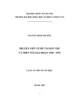 Truyện viết về đề tài dân tộc và miền núi giai đoạn 1945   1975 