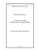 Tạo động lực lao động tại Tổng công ty 789-Bộ quốc phòng