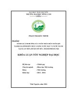 Đánh giá ảnh hưởng của nước thải chăn nuôi lợn tại hộ gia đình đến chất lượng nước mặt và nước ngầm tại xã an tiến   huyện mỹ đức   thành phố hà nội 