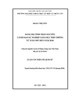 Đảng bộ tỉnh thái nguyên lãnh đạo sự nghiệp giáo dục phổ thông từ năm 1997 đến năm 2010 