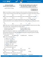 Đề thi thử THPT QG 2017 môn Hóa THPT Chuyên KHTN  Hà Nội lần 2 có đáp án