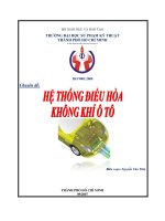 HỆ THỐNG ĐIỀU HÒA KHÔNG KHÍ TRÊN Ô TÔ