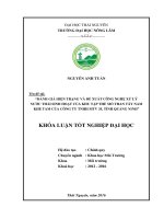 Đánh giá hiện trạng nước thải sinh hoạt và đề xuất công giải pháp xử lý nước thải sinh hoạt tại khu mỏ than tây nam khe tam của công ty TNHH MTV 35   tỉnh quảng ninh 
